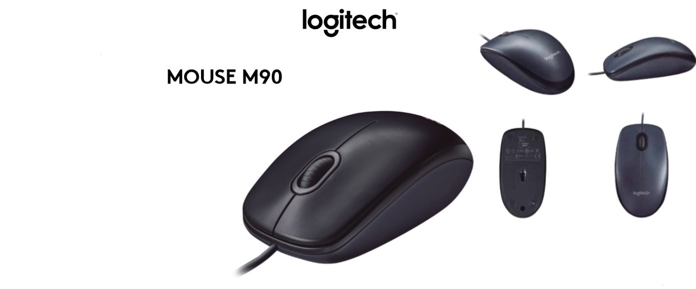 Logitech Mouse USB M90 Preto